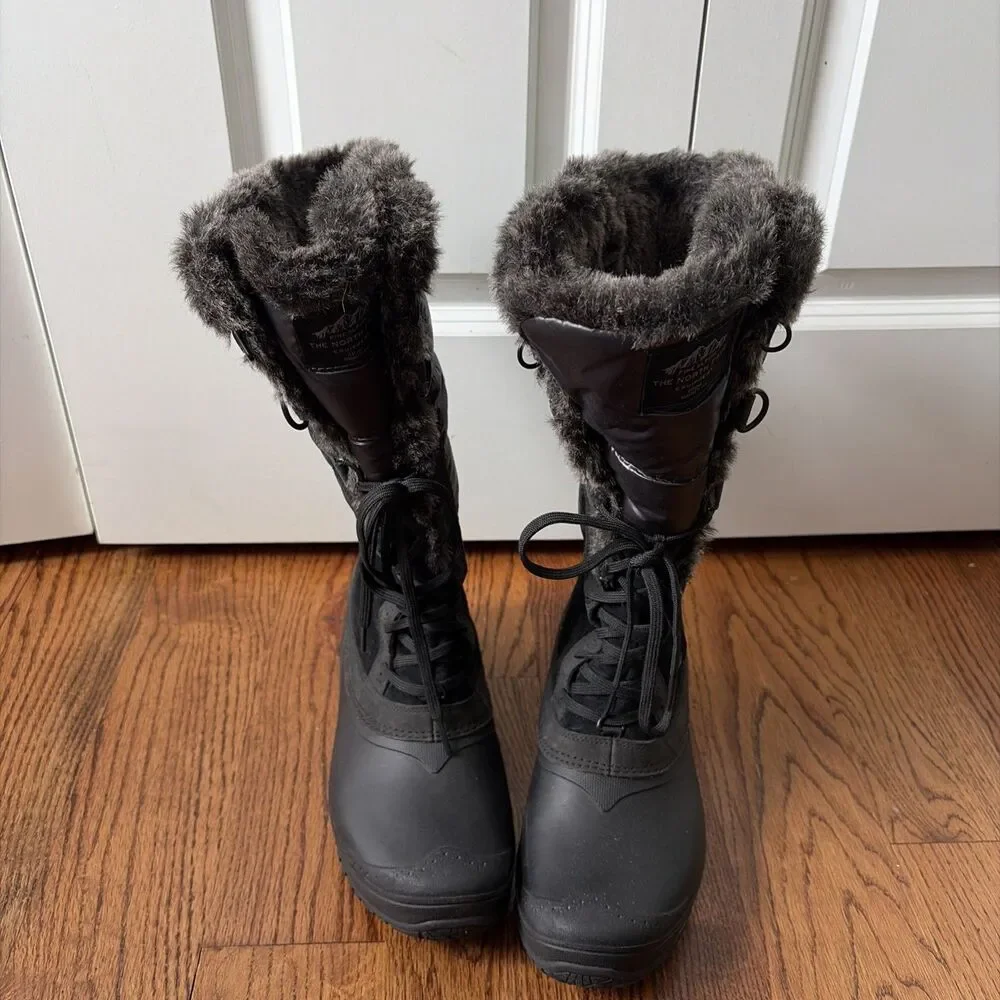 The North Face Shellista II Tall Insulated Winter Boots Black Women's Size 10.5